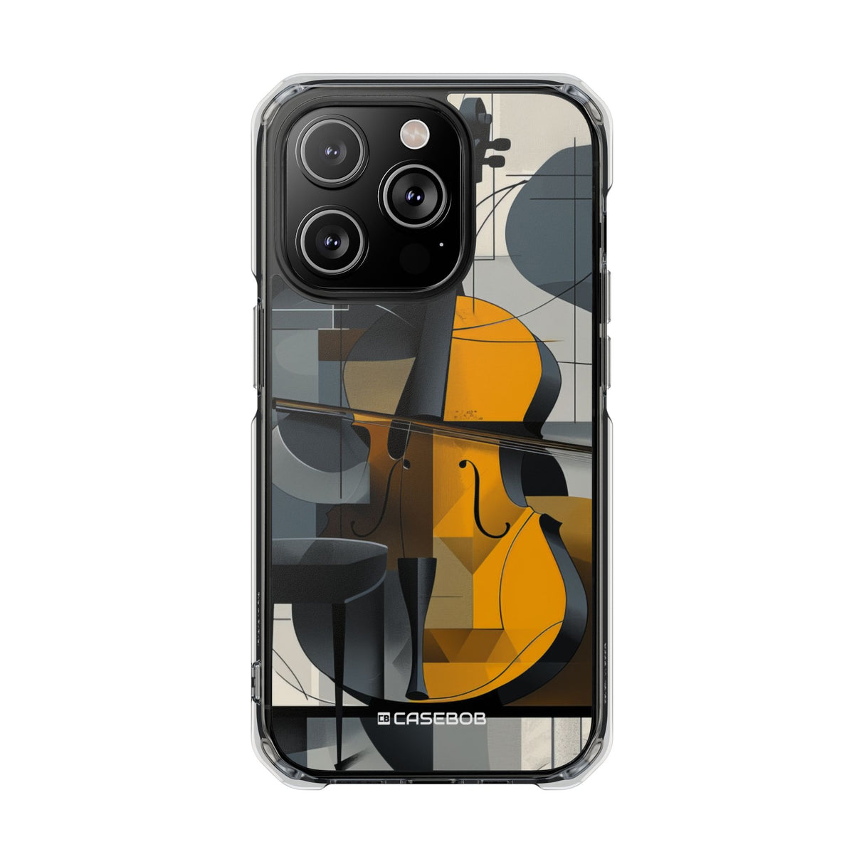 Cello Abstraction - Phone Case for iPhone (Clear Impact - Magnetic)