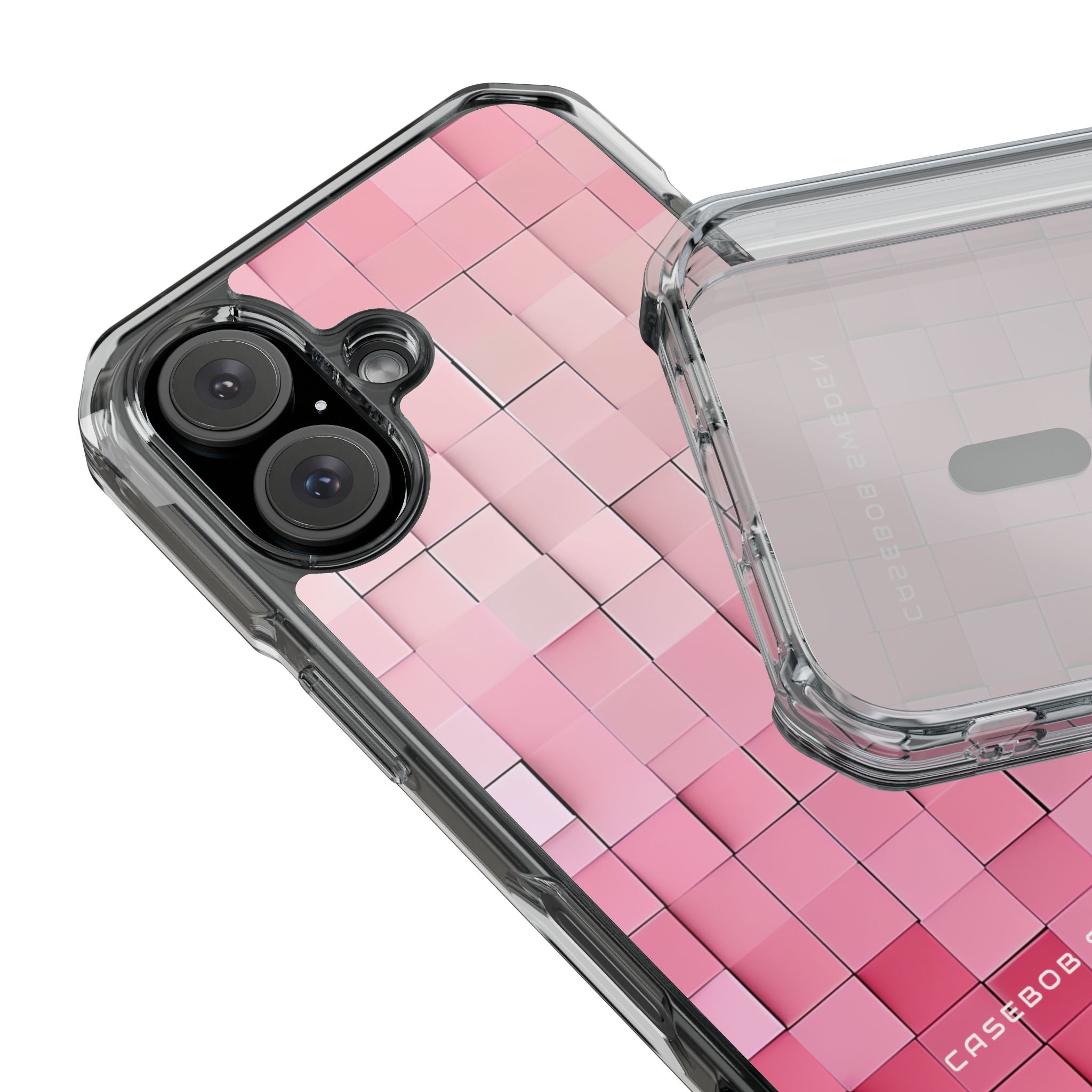 Gradient Pink Mosaic iPhone 16 - Clear Impact Phone Case