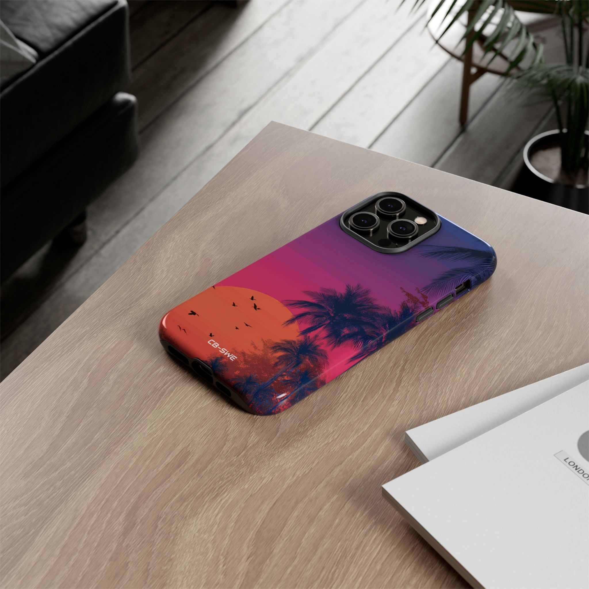 Tropical Sunset Silhouettes - iPhone Case