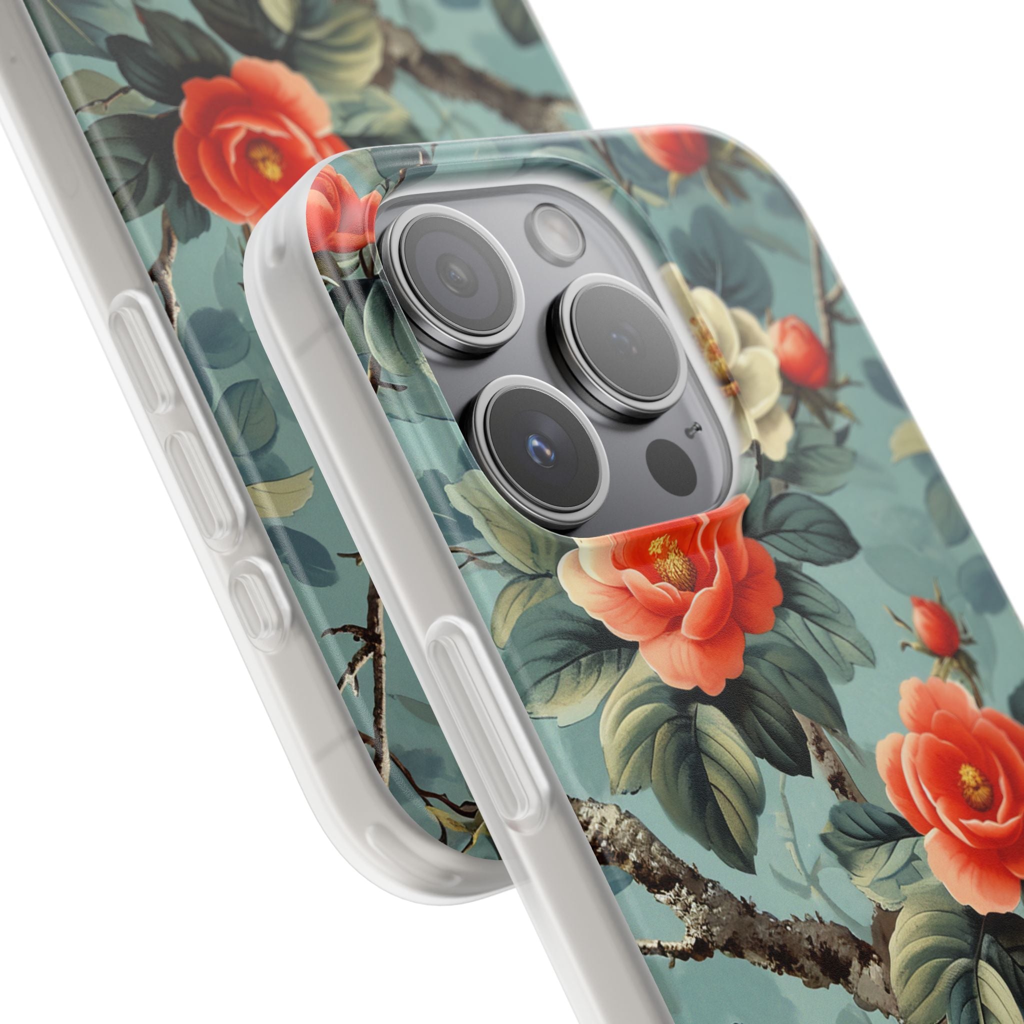 Vintage Floral Romance iPhone 15 - Flexi Phone Case