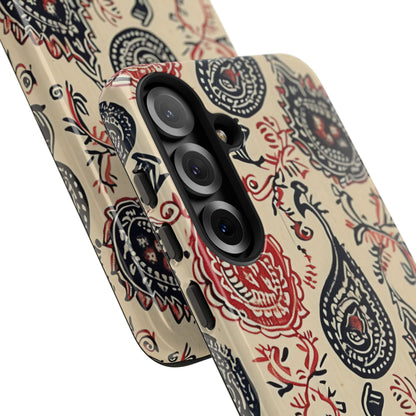 Navy Paisley Swirl Samsung S25 - Tough