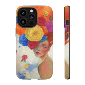 Oil Painting - Woman and Flowers - Protective Phone Case