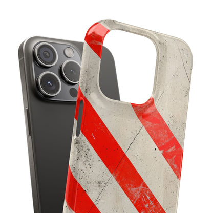 Striker Crimson Stripes iPhone 15 - Slim Phone Case