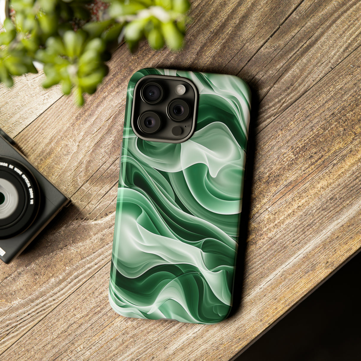 Verdant Wave Elegance - Schutzhülle fürs Telefon