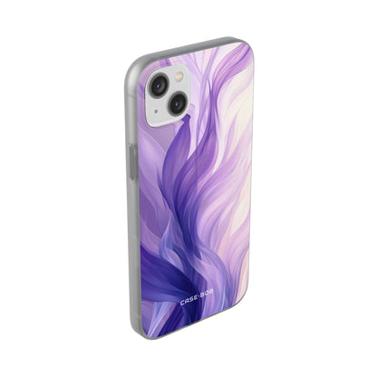 Purple Ribbon Waves iPhone 14 Plus Case - Soft