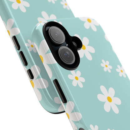 Daisies On Blue - iPhone Case