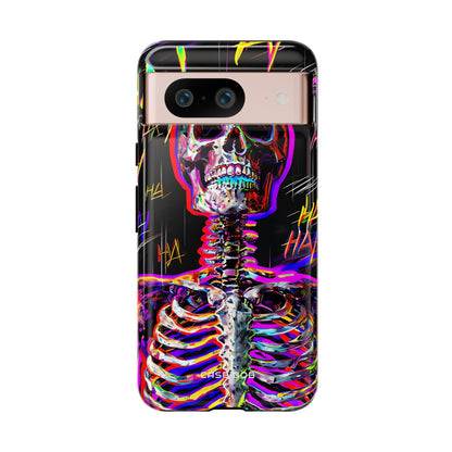 Neon Skeleton Laugh Google Pixel 8 Case - Tough