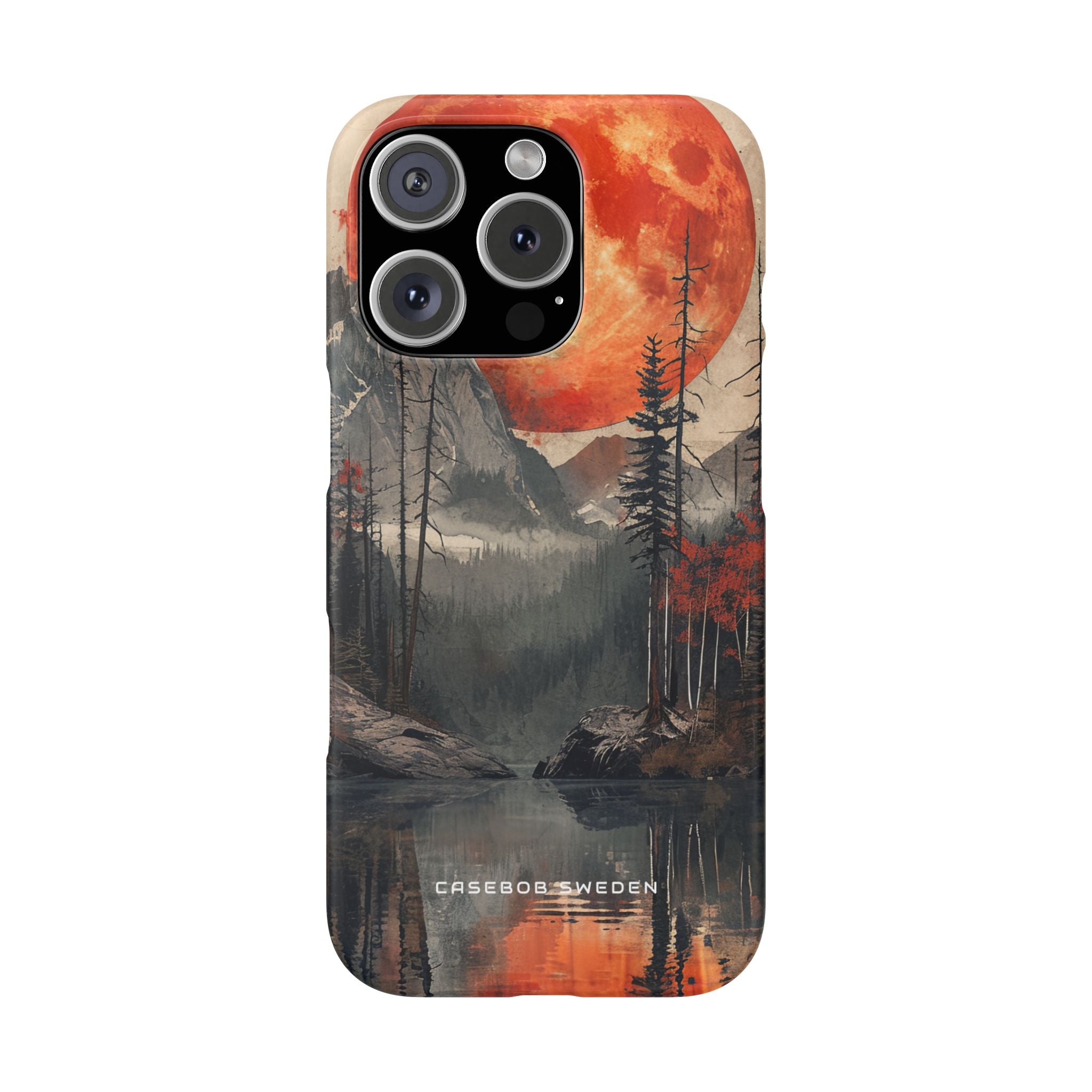 Celestial Glow Over Reflective Landscape iPhone 16 - Slim Phone Case