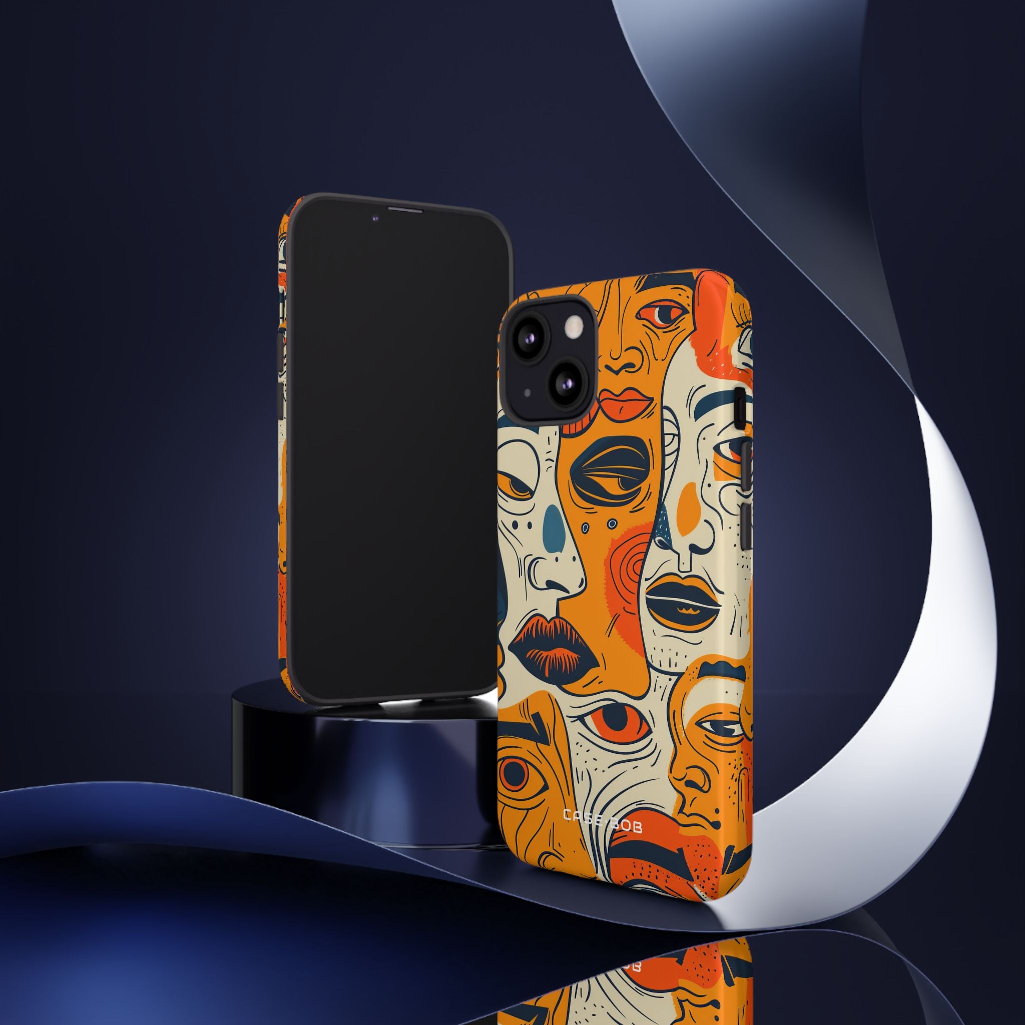 Tangled Faces Sunset iPhone 13 Case - Tough