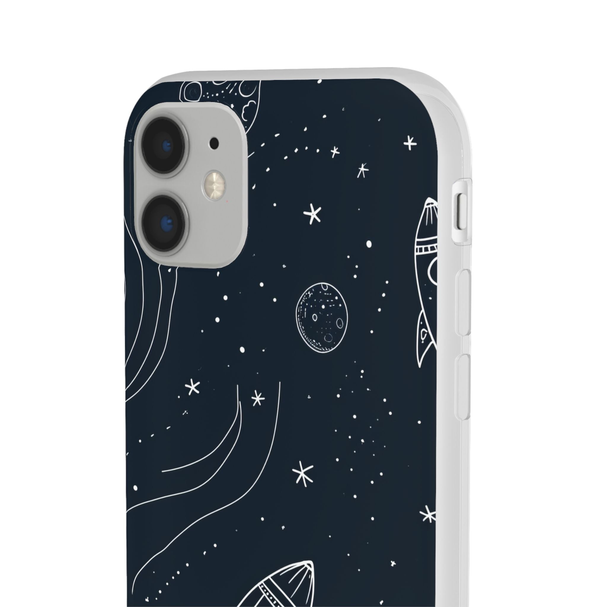 Cosmic Doodle Adventure | Flexible Phone Case for iPhone