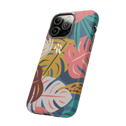 Tropical Leaf Mono - Protective Phone Case