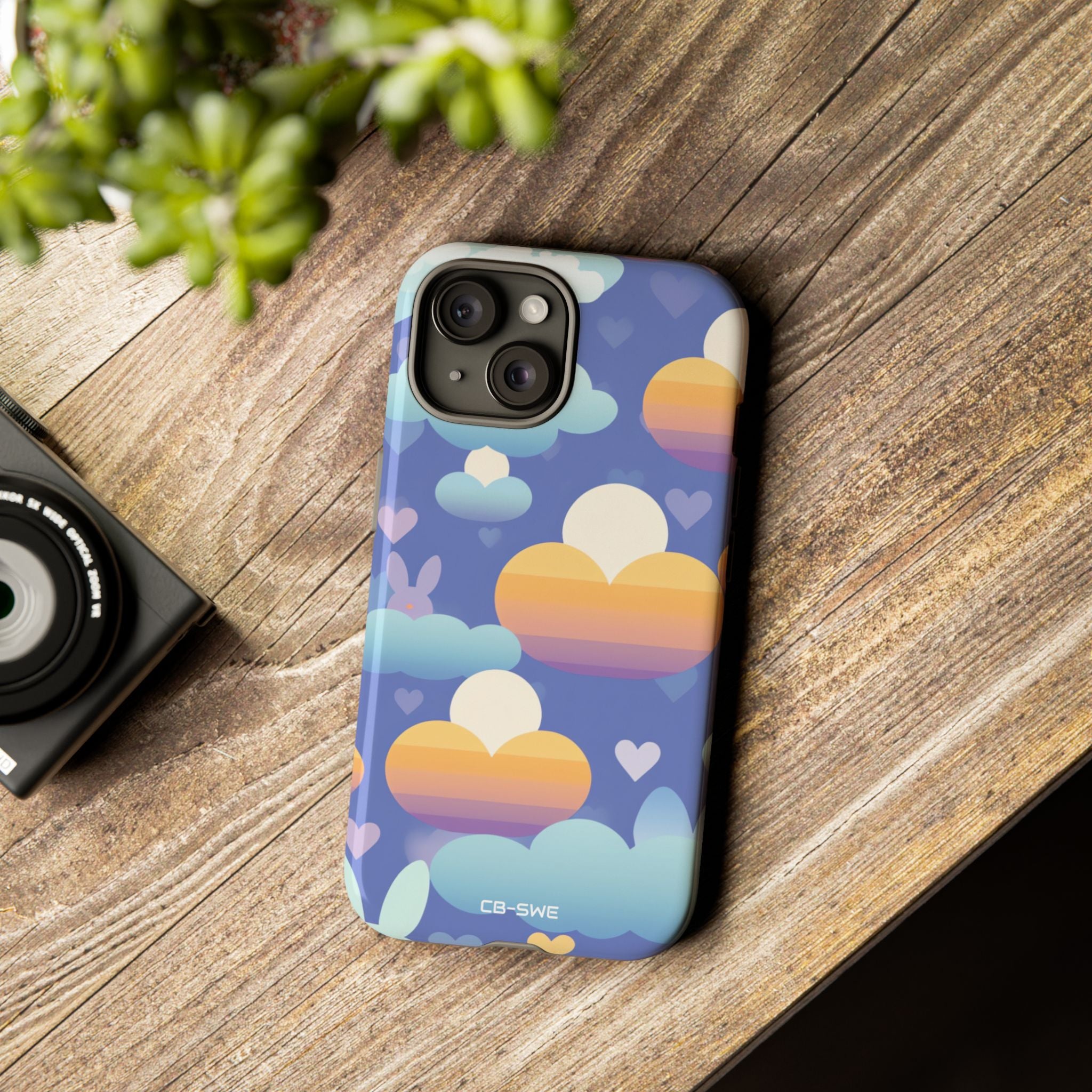 Bunnies Dance Among Clouds - iPhone Case