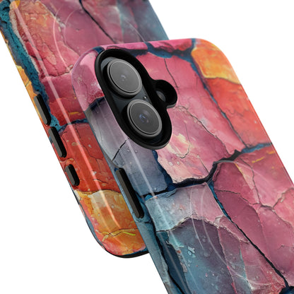 Cracked Earth Mosaic - Tough + MagSafe® iPhone 16 Phone Case