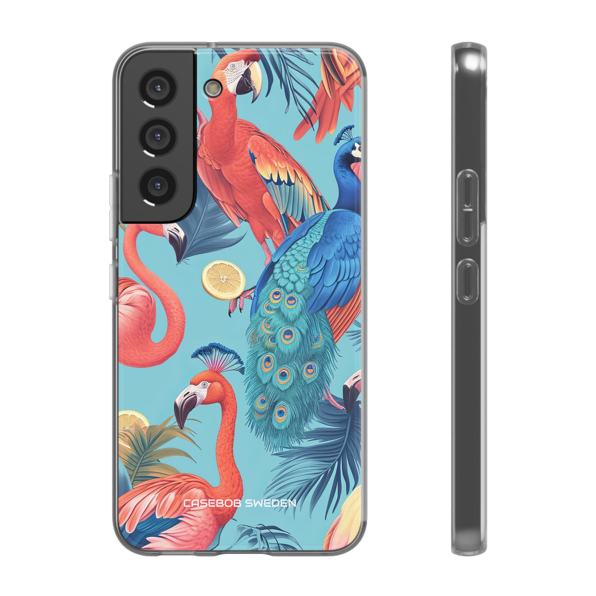 Tropical Flamingo Bliss - Flexi Samsung S22 Phone Case