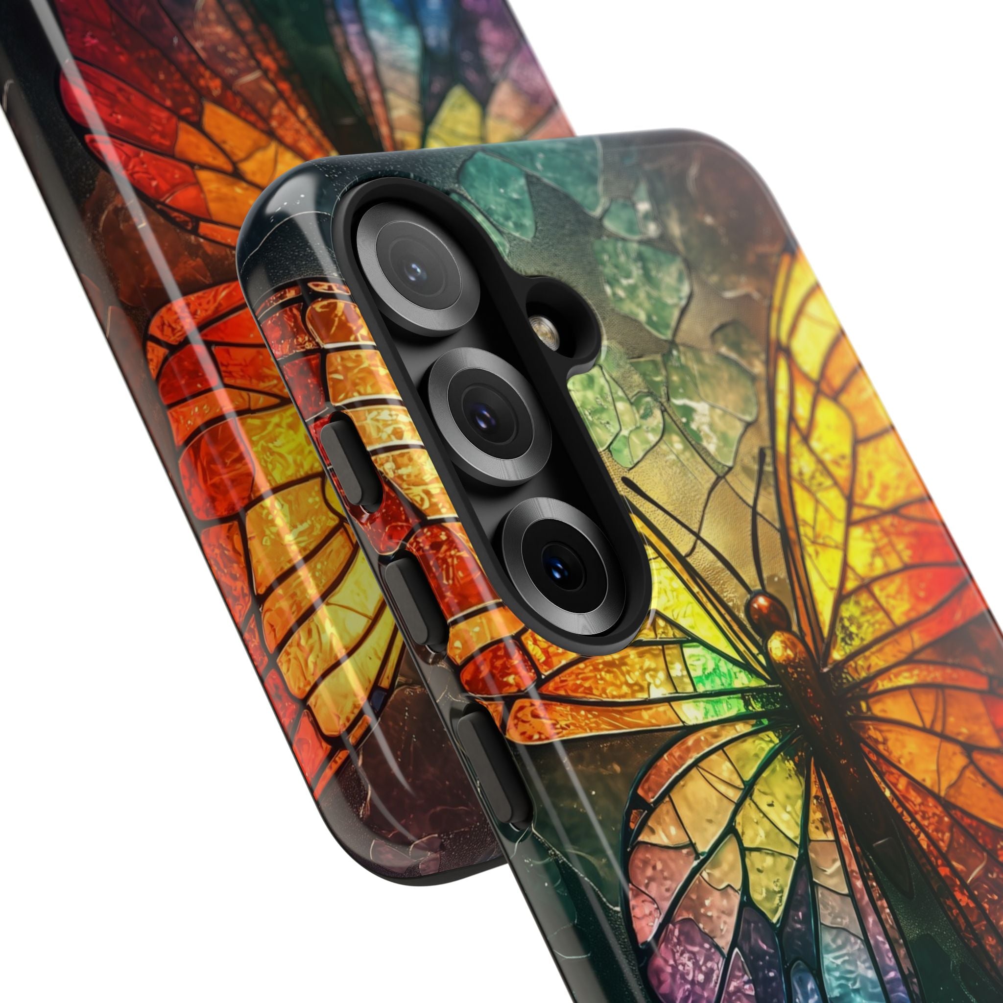 Stained Glass Butterfly Samsung S25 Case - Tough