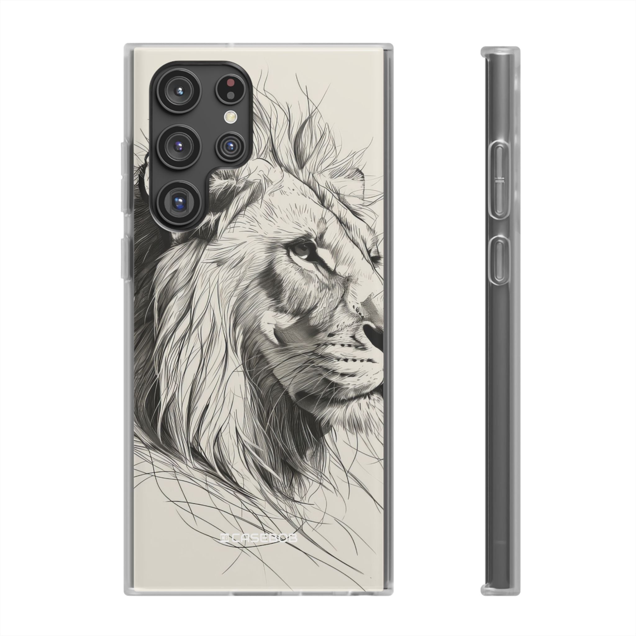 Majestic Linework Lion | Flexible Phone Case for Samsung Galaxy