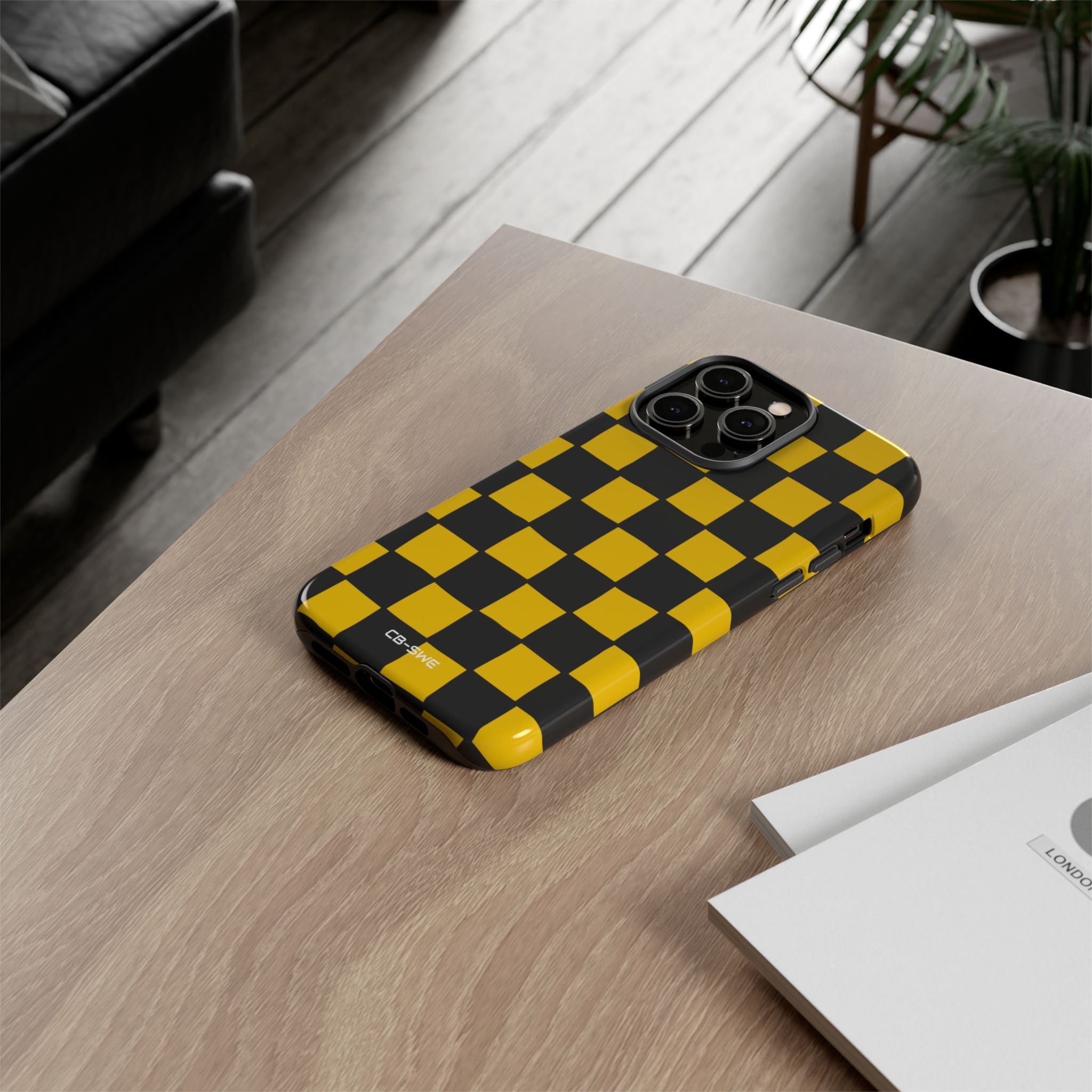 Yellow Squares Dance - iPhone Case