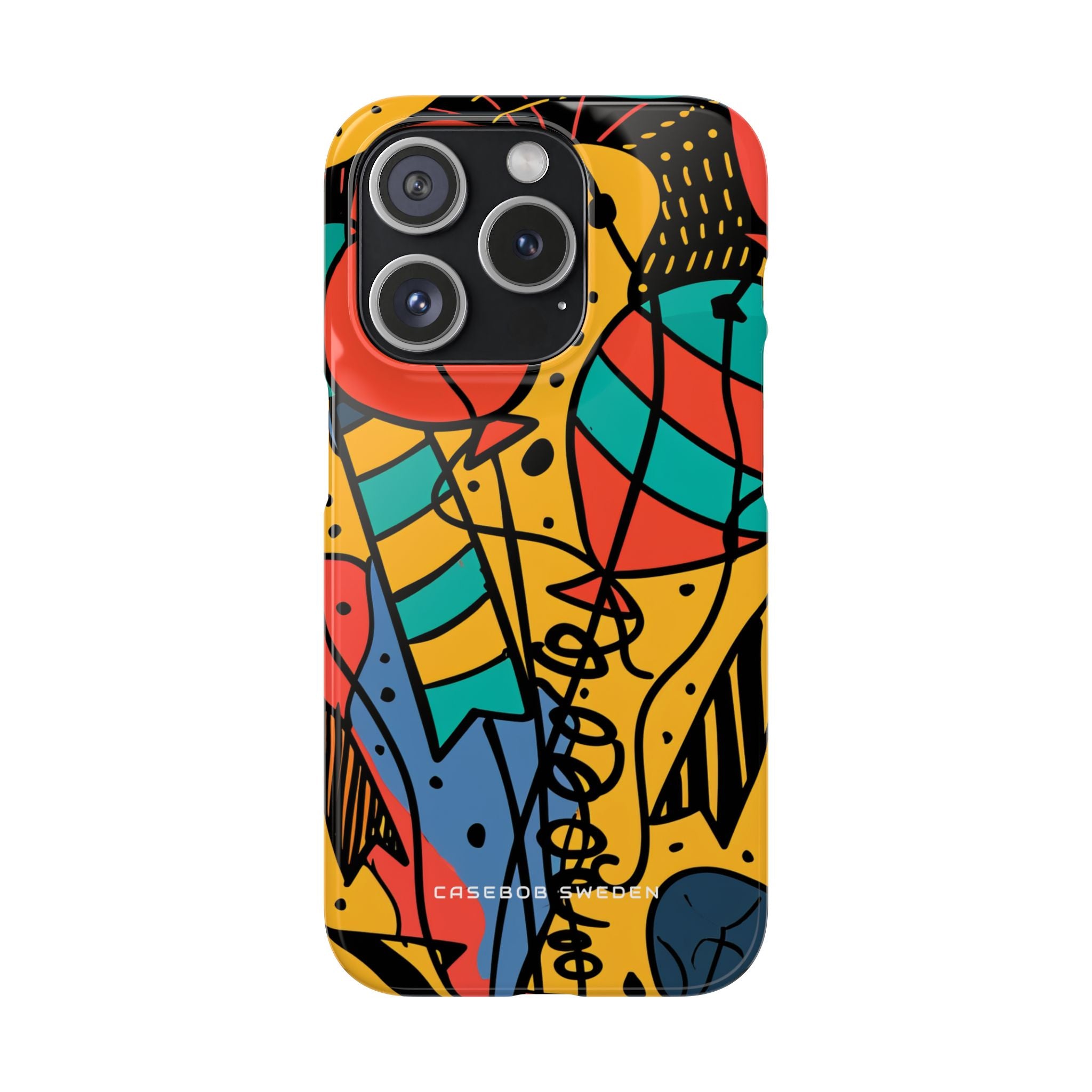 Playful Lines in Motion iPhone 15 - Slim Phone Case