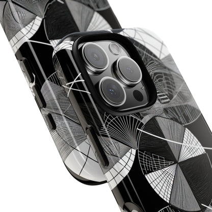 Labirinto a Cerchio Monocromatico iPhone 16 - Tough