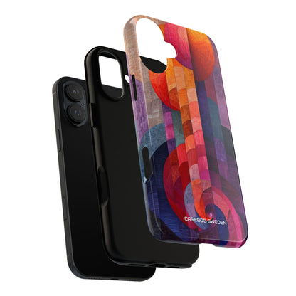 Purple Orange Abstract - Tough iPhone 16 Phone Case