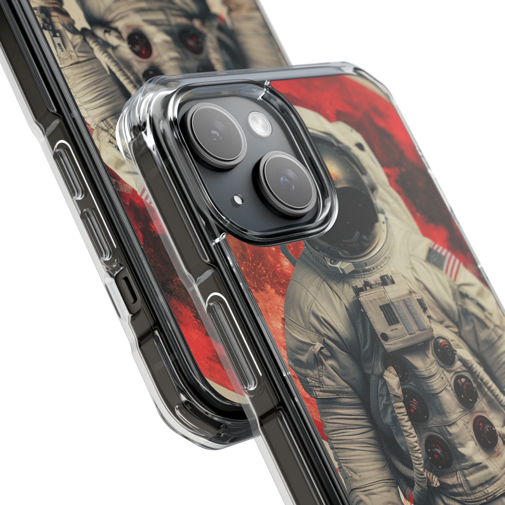 Crimson Spacewalk Dream iPhone 15 - Impact Clear+