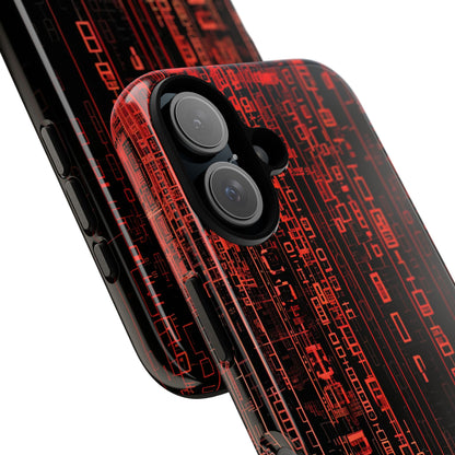 Neon Circuit Dreams iPhone 16 - Tough