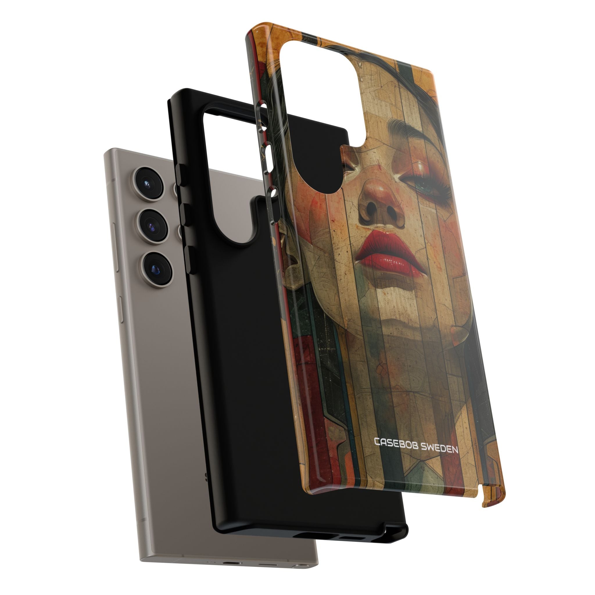 Bold Art Deco Portrait - Tough Samsung S24 Phone Case