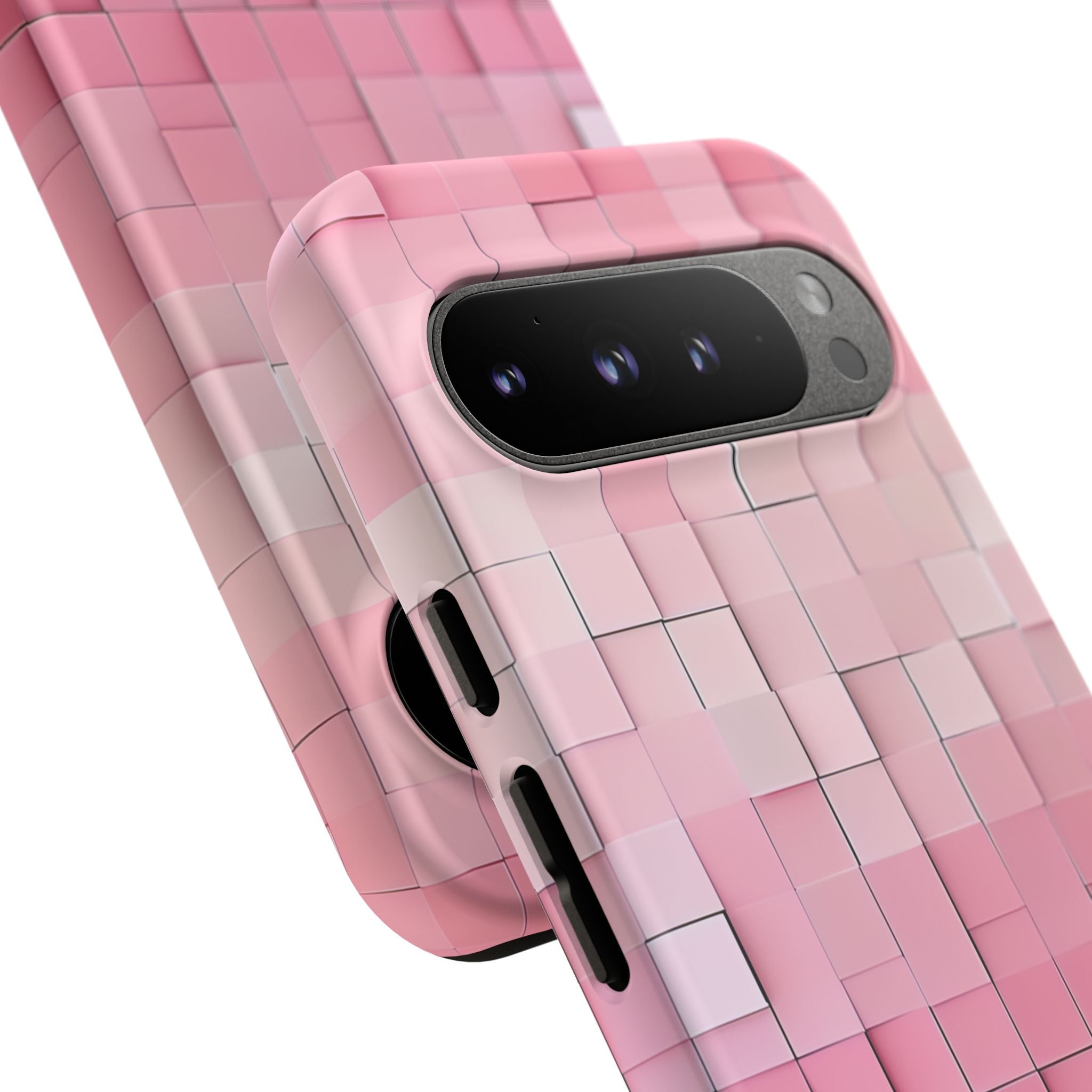 Pink Gradient Squares Google Pixel 9 - Tough Phone Case