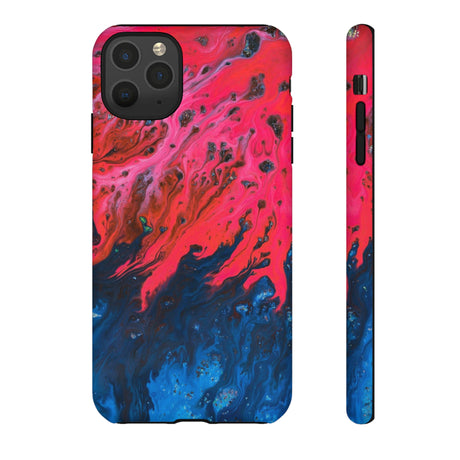 Bright Pink River Ink Art iPhone Case (Protective) iPhone 11 Pro Max Matte Phone Case