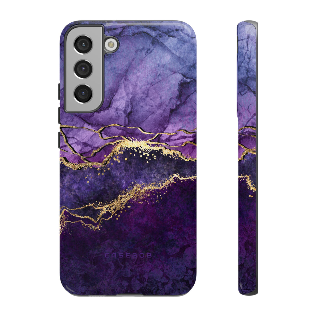 Purple Blue Marble - Protective Phone Case