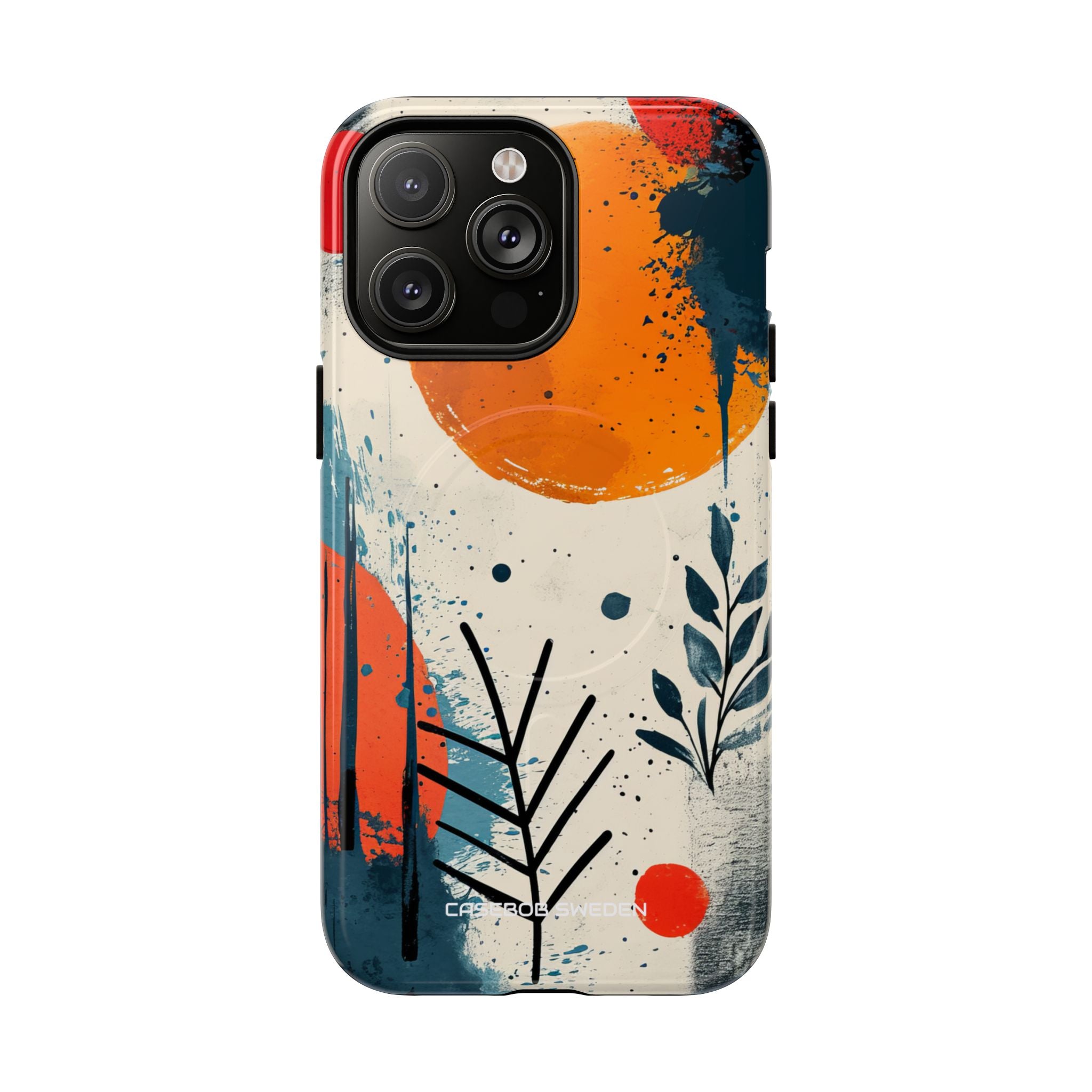 Orange Blue Splash - Tough + MagSafe® iPhone 14 Phone Case