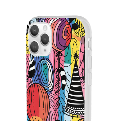 Vibrant Party Whimsy | Flexible Phone Case for iPhone