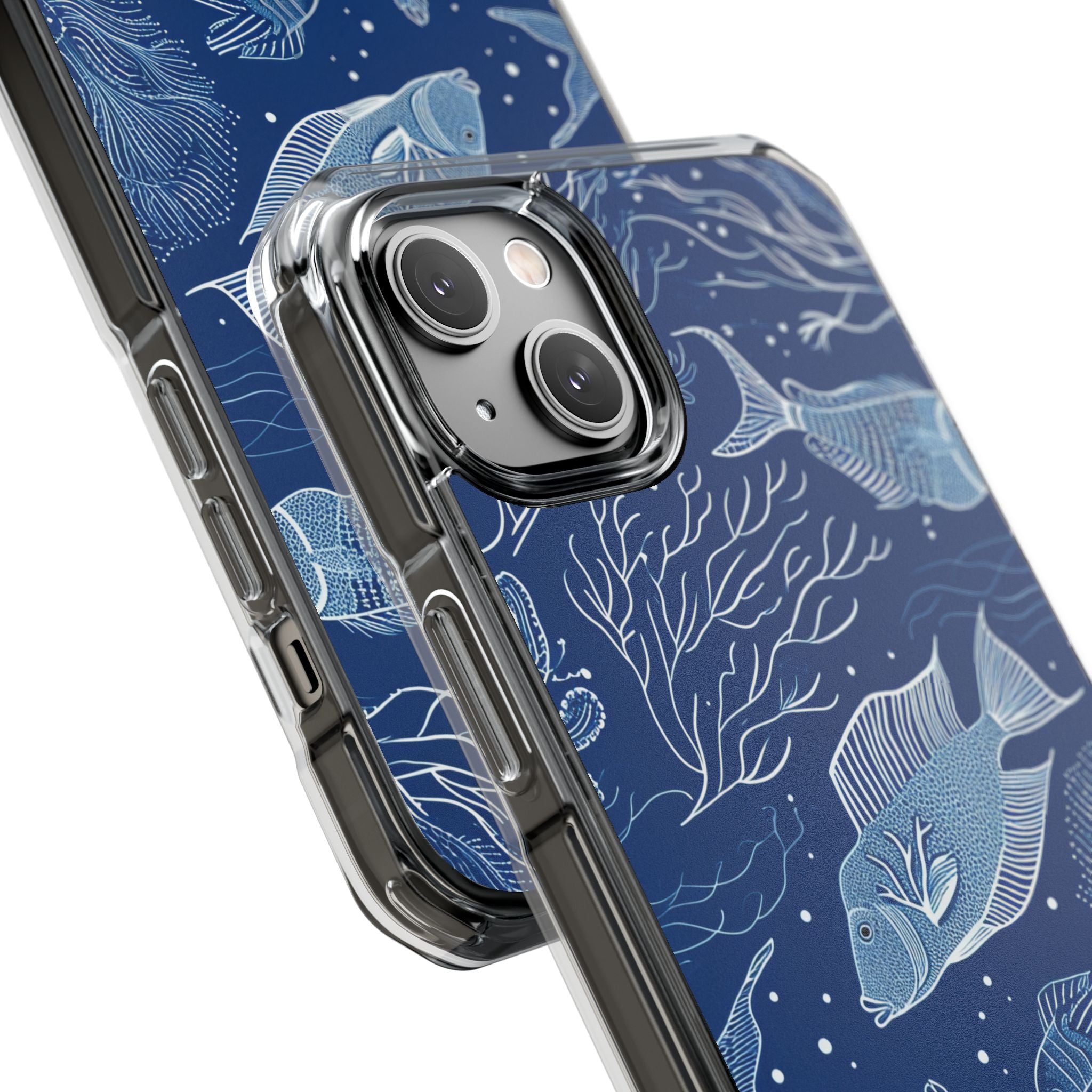 Navy Scale Reef iPhone 14 Plus Case - Impact