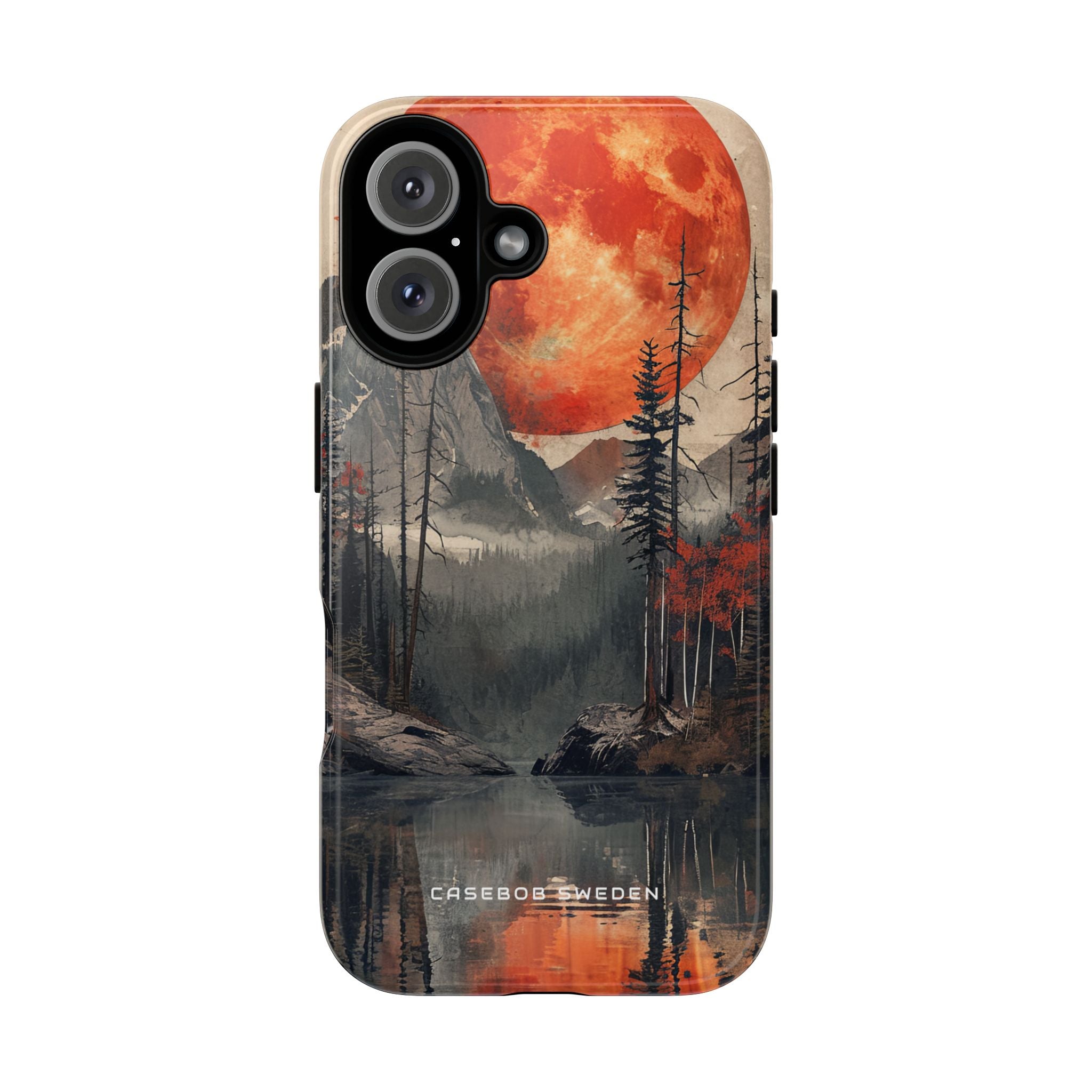 Celestial Glow Over Reflective Landscape iPhone 16 - Tough Phone Case