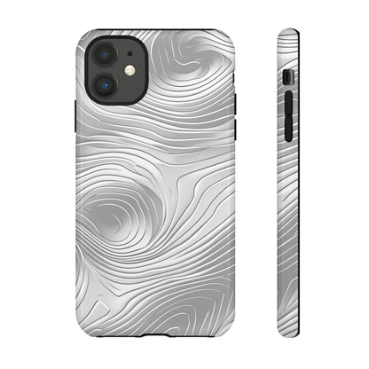 Sleek Grey Abstract Lines Case - Protective Phone Case