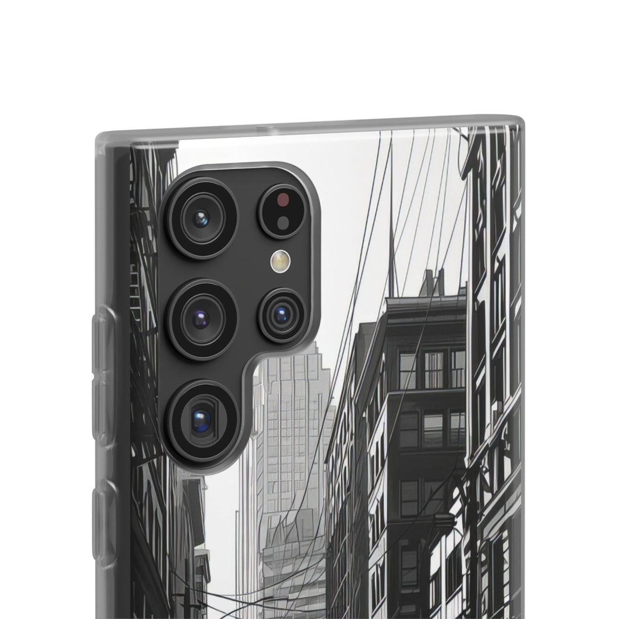 Noir Urban Serenity | Flexible Phone Case for Samsung Galaxy