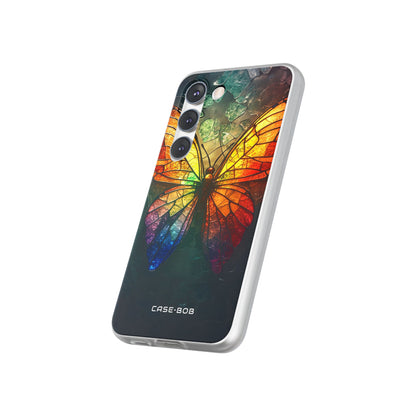 Stained Glass Butterfly Samsung S23 Case - Soft