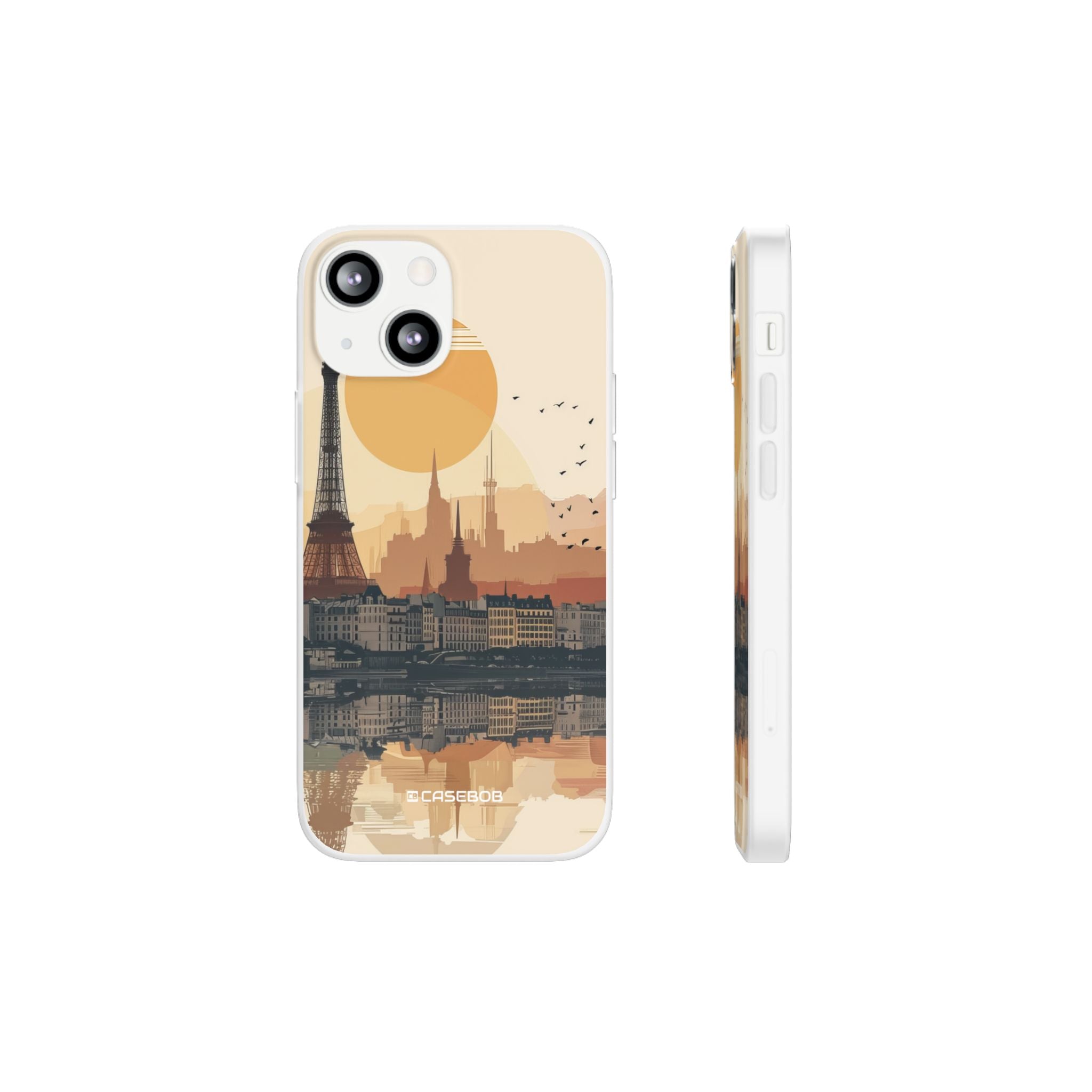 Parisian Sunset Serenity | Flexible Phone Case for iPhone