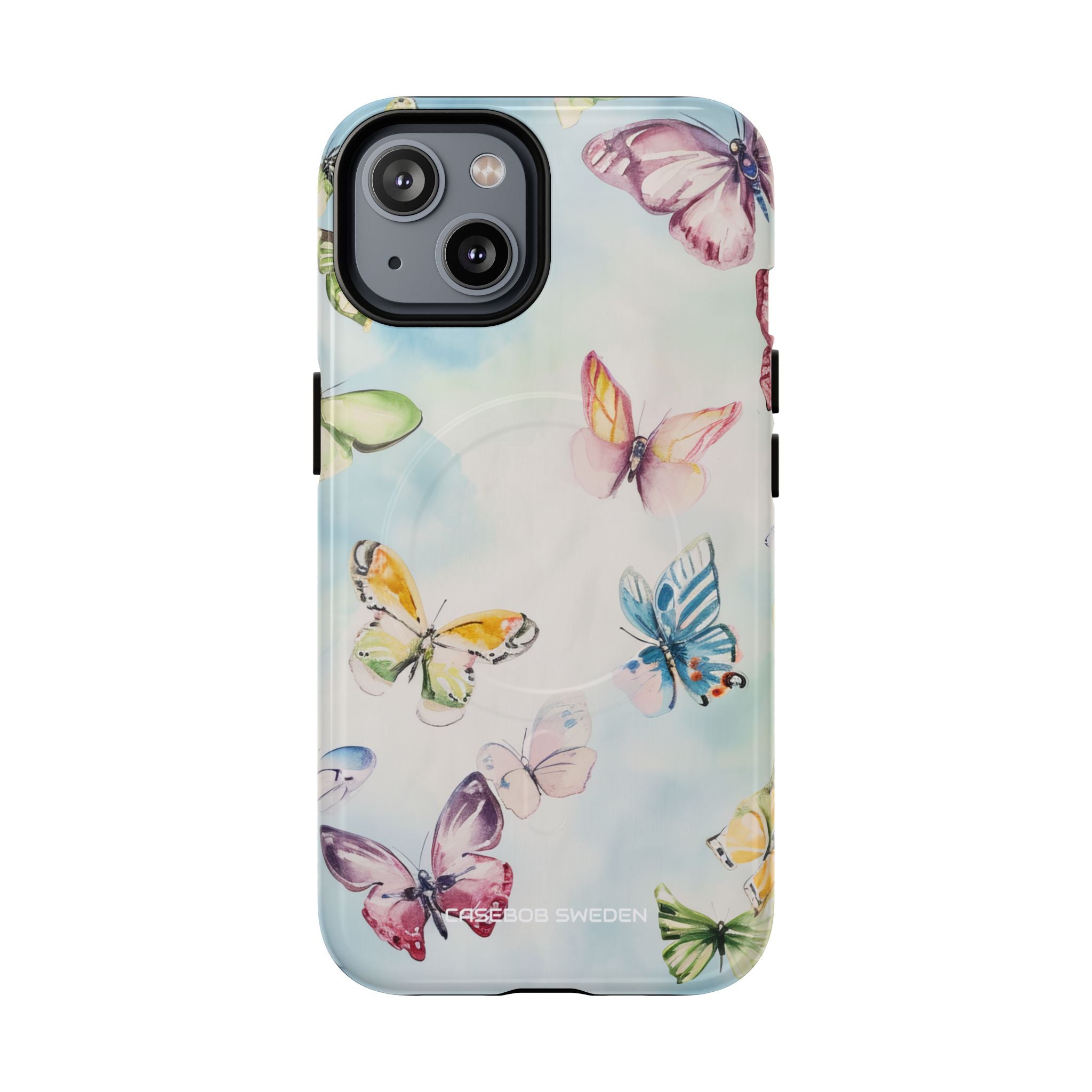 Watercolor Butterfly Bliss - Tough + MagSafe® iPhone 14 Phone Case