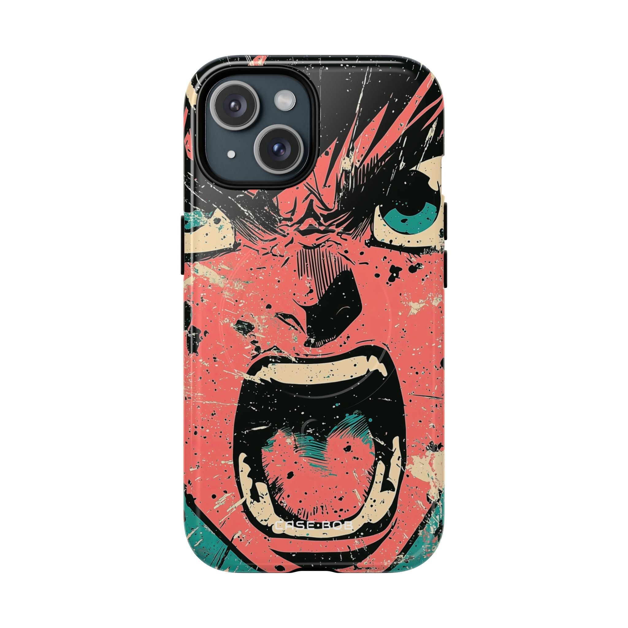 Screaming Face Pink iPhone 15 Case - Tough+