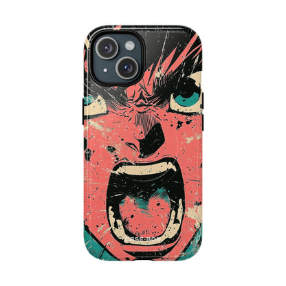 Screaming Face Pink iPhone 15 Case - Tough+