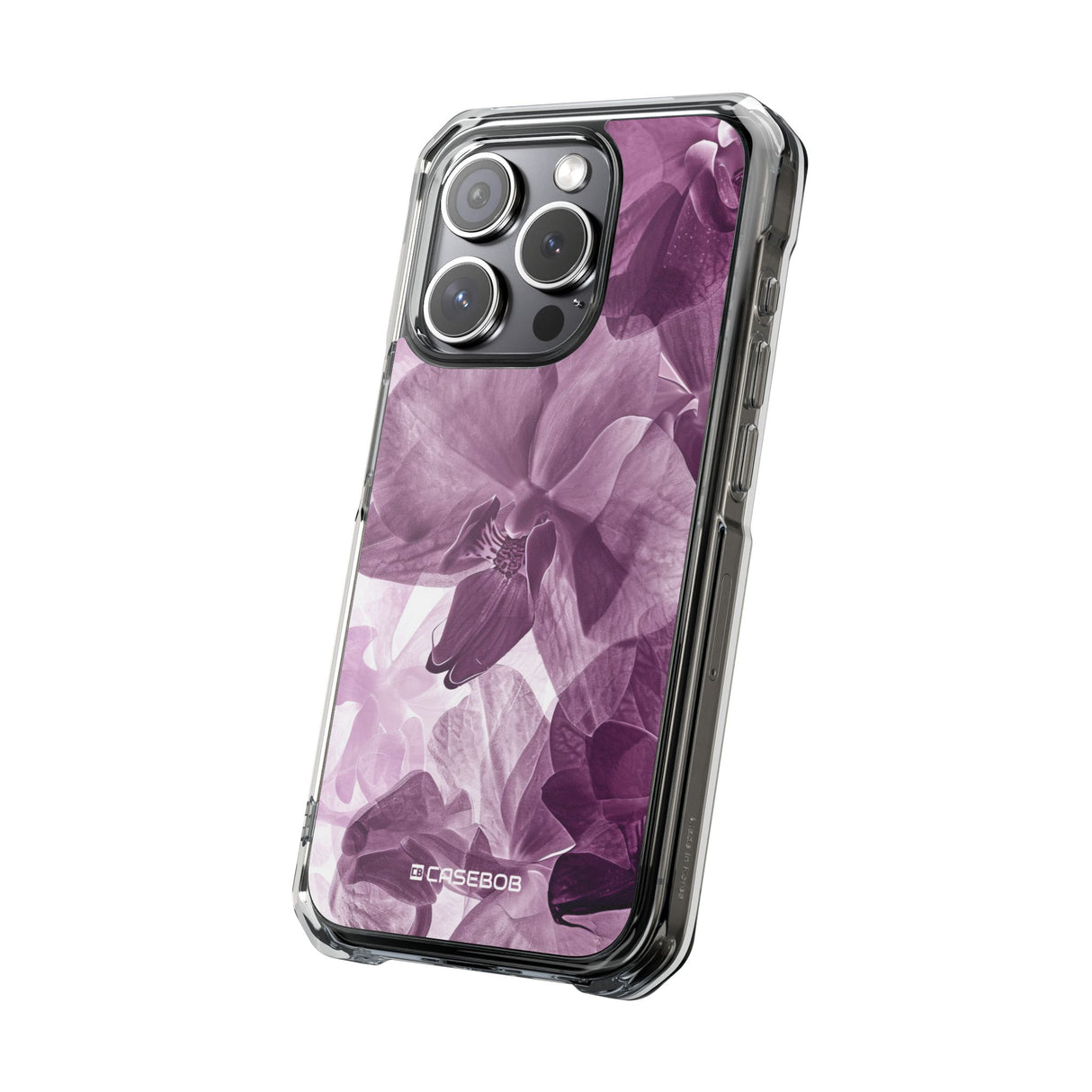 Radiant Orchid Design | Handyhülle für iPhone (Clear Impact Case – magnetisch) 