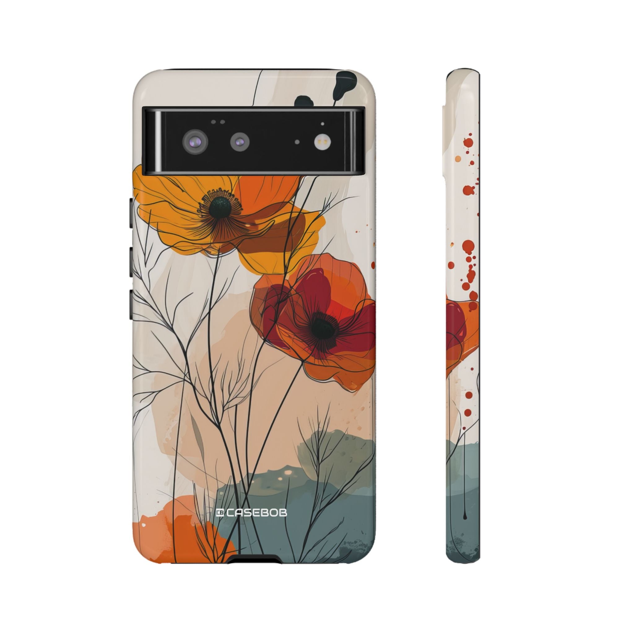 Fiery Floral Abstraction - Phone Case for Google Pixel