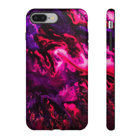 Deep Pink Galaxy Ink Art iPhone Case (Protective) iPhone 8 Plus Matte Phone Case