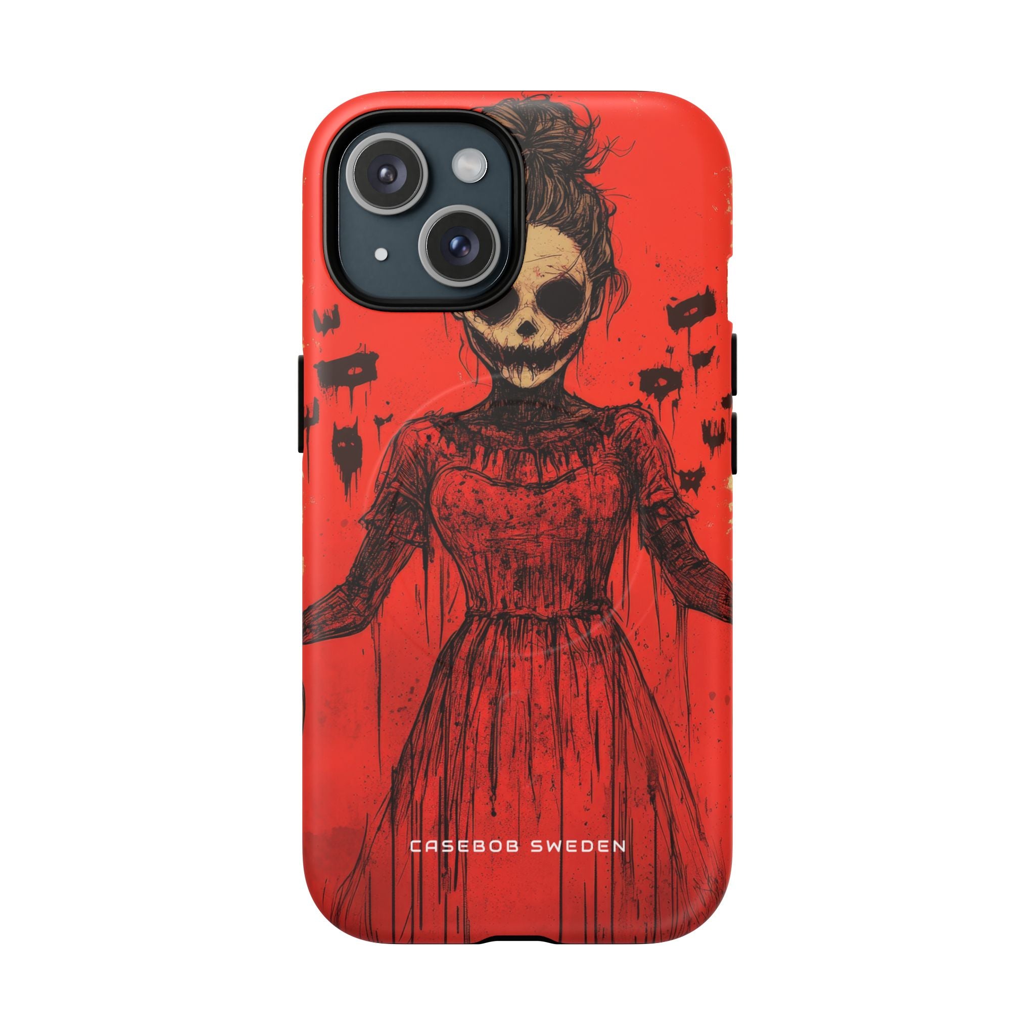 Haunting Scarlet Descent iPhone 15  Tough+ Phone Case