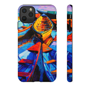 Oil painting - Wooden Boat - Protective Phone Case