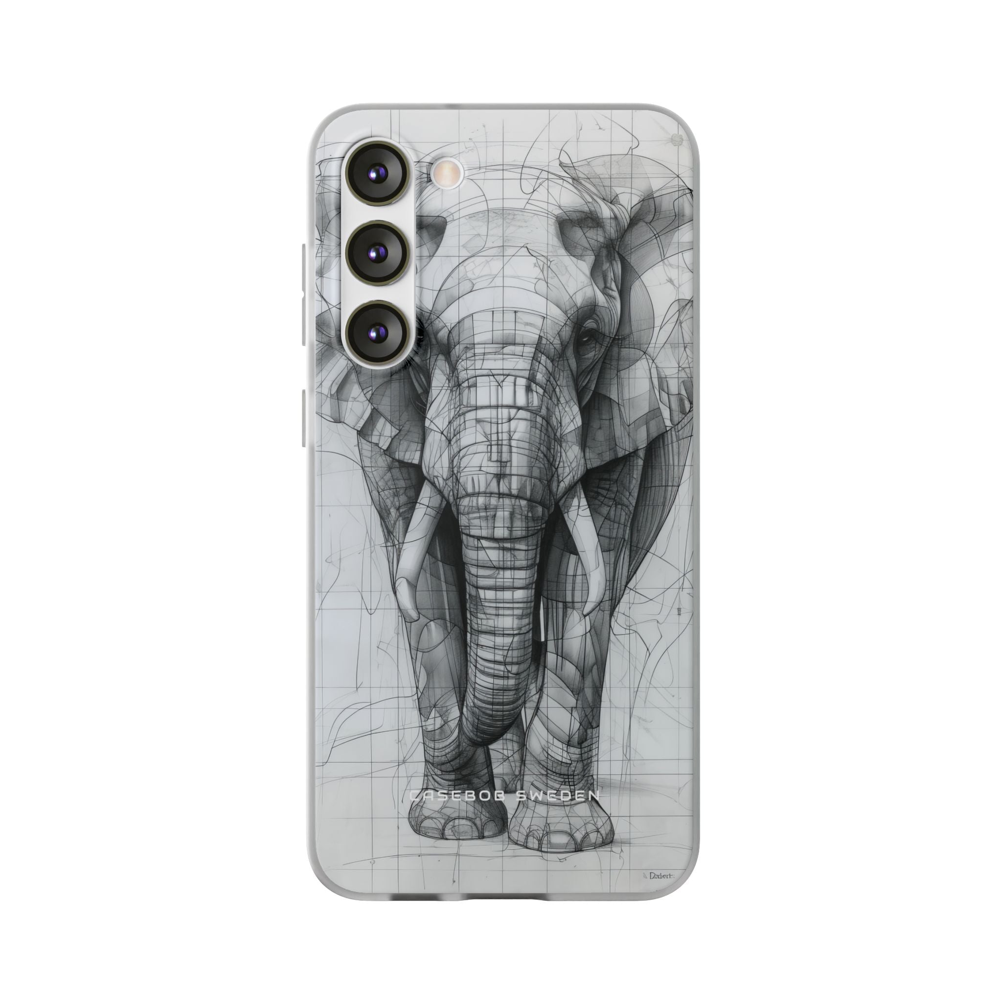 Elephant Line Geometry Samsung S23 - Flexi Phone Case