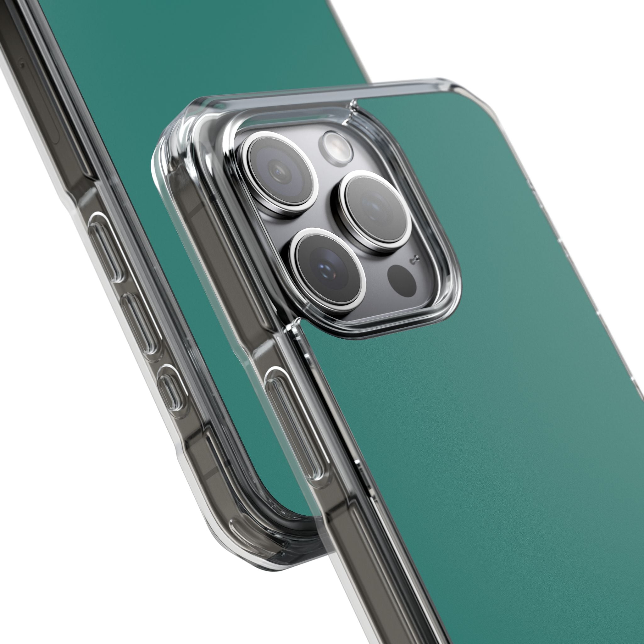 Celadon Green - Clear Impact Case for iPhone