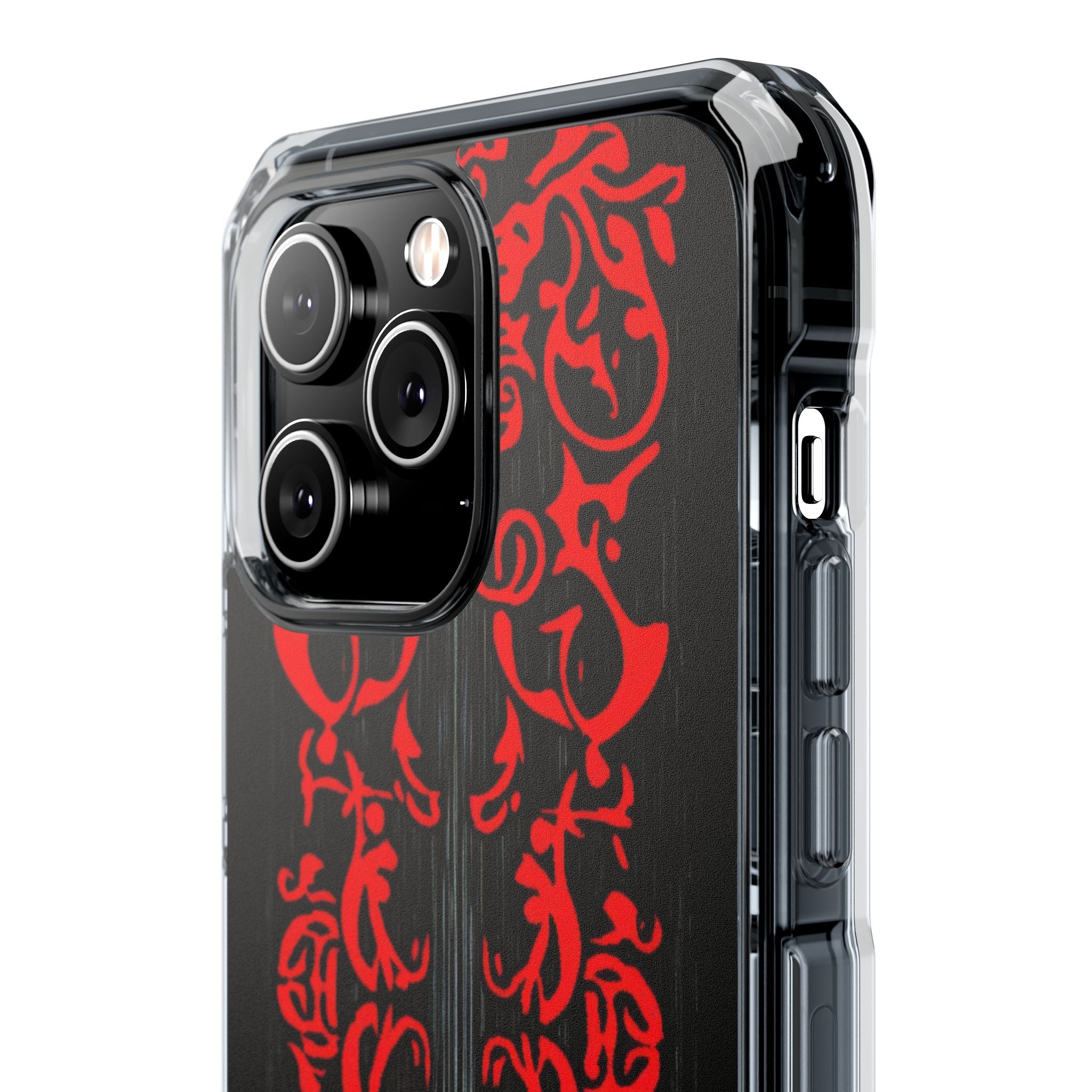 Gothic Crimson Symmetry iPhone 14 - Clear Impact Phone Case