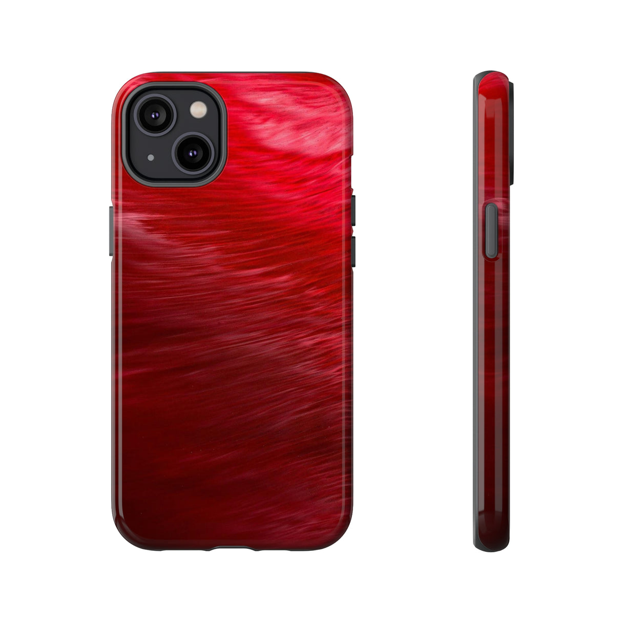 Red Feather Ink Art iPhone Case (Protective) iPhone 14 Plus Glossy Phone Case